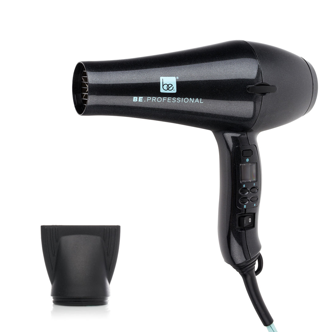 Be Professional Digital Blow Dryer Long Nozzle Pearl Black 5 Heat Settings Image 2