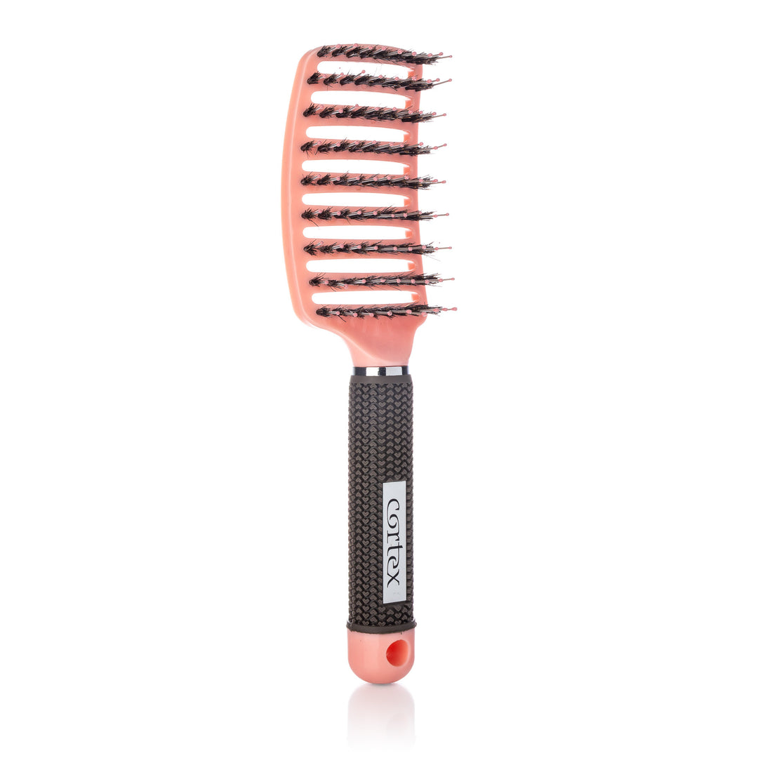 Cortex International Sport Vented Detangler Paddle Hair Brush  Boar and Nylon Bristle (3.5" Teal) Image 1