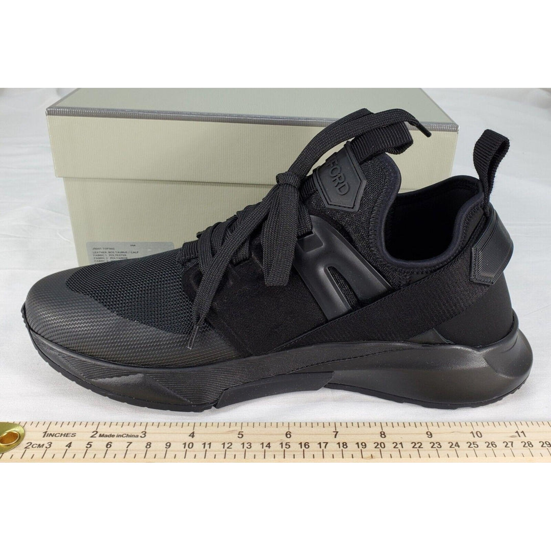Tom Ford Mens Jago Designer Trainer Sneakers Mesh Shoe Black J1100T US 10 NWB Image 3
