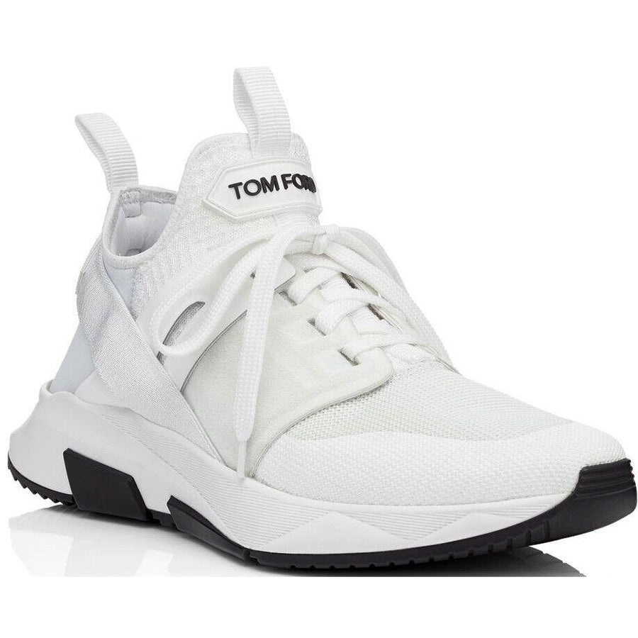 Tom Ford Mens Jago Designer Trainer Sneakers Mesh Shoe White J1100T US 11.5 NWB Image 1