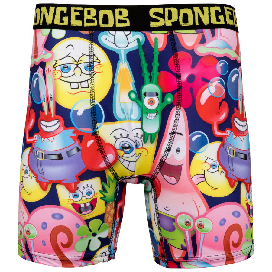 SpongeBob SquarePants Bubble Party Collage Boxer Briefs Image 1