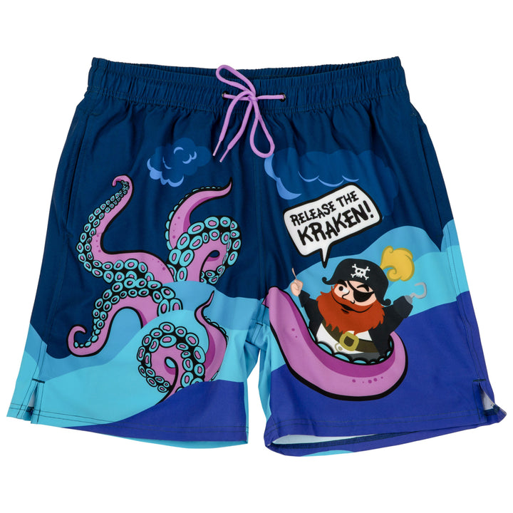 Release The Kraken! 6" Inseam Lined Swim Trunks Image 2