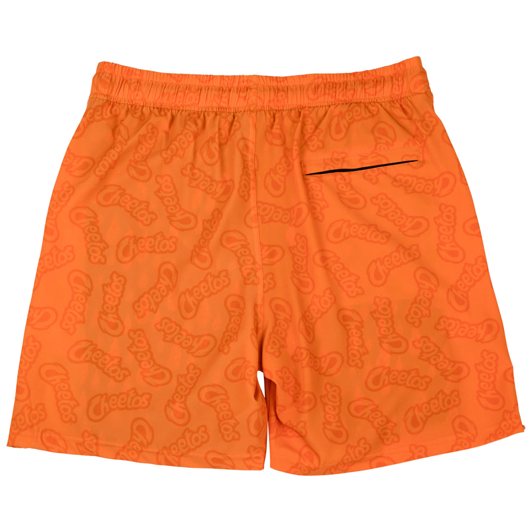 Flaming Hot Cheetos Bag 6" Inseam Lined Swim Trunks Image 3