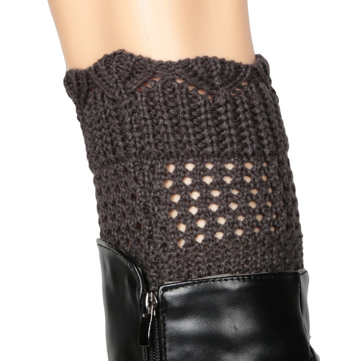Women Winter Crochet Knit Leg Warmers Image 1