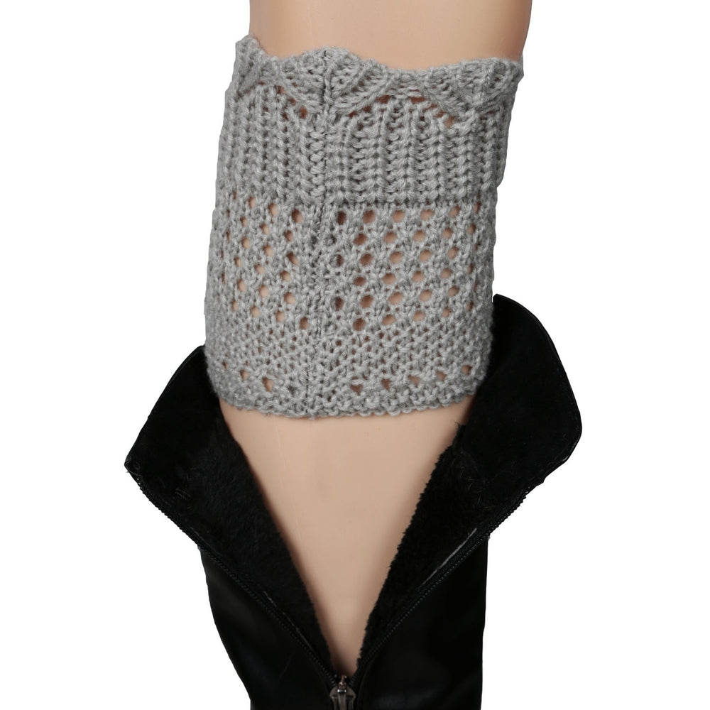 Women Winter Crochet Knit Leg Warmers Image 2