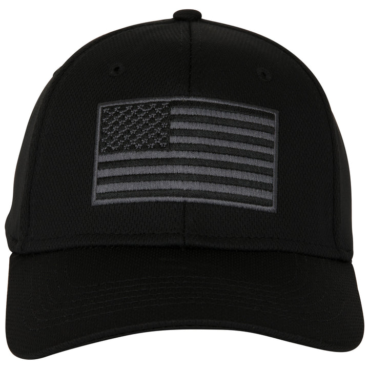 United States of America Black Flag Adjustable Snapback Hat Image 2