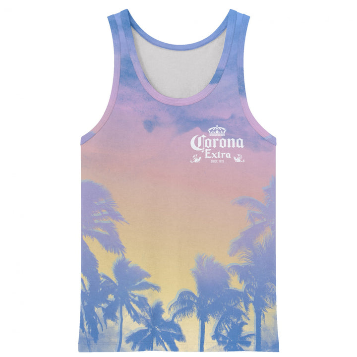 Corona Extra Palm Tree Sunset Tank Top Image 1