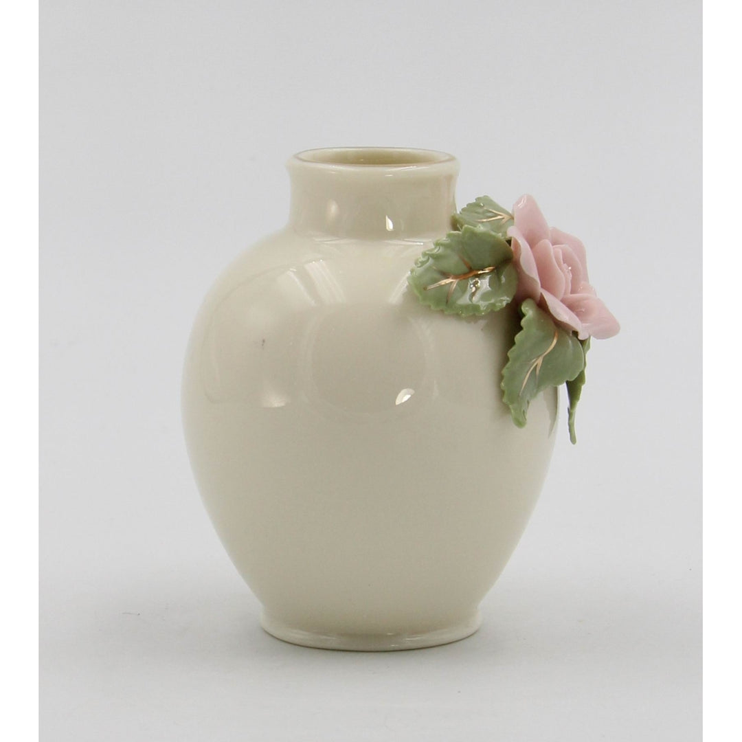 Mini Ceramic Rose Flower Vase 2.5x3.25 Spring  Mom Image 3