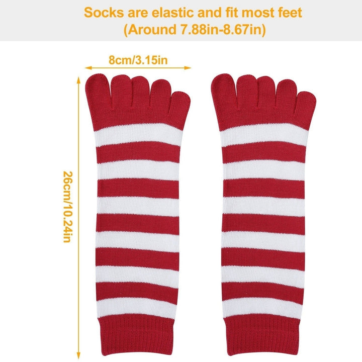 6 Pair 5-toes Socks Soft Breathable Socks Ankle Sock Athletic Five Finger Socks For Girl Women Image 3