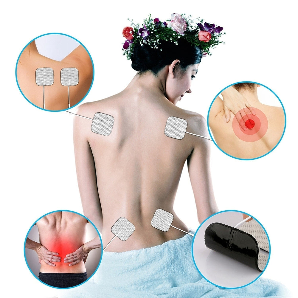 4Pcs Reusable Self Adhesive Replacement Electrode Pads For TENS EMS Unit Image 2
