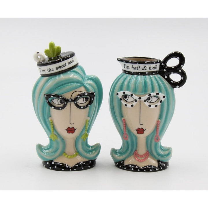 Ceramic Besties Sugar and Creamer Set with Spoon  Friend Image 2