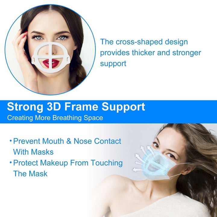 10Pcs 3D Mask Bracket Comfortable Breathing Mouth Mask Inner Support Frame Washable Reusable Mask Image 3