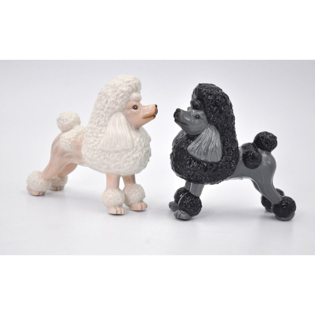 Ceramic Poodle Dogs Salt and Pepper Shakers Gift for Dog Lovers Image 3