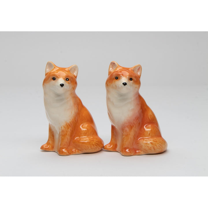 Ceramic Fox Salt and Pepper Shakers 2.5 x 2 x 3.5 inches Gift Image 3