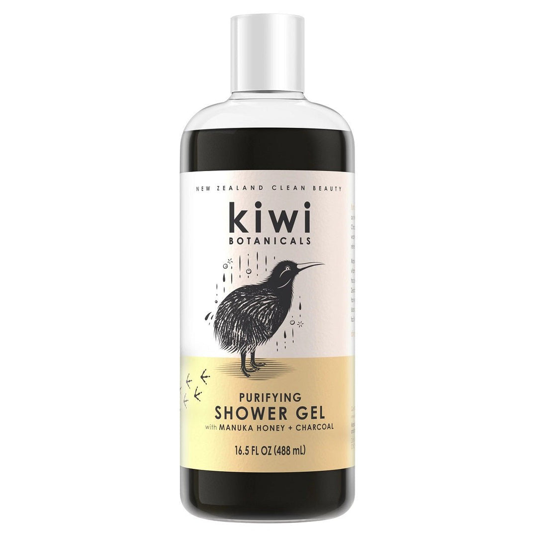 (2 Pack) Kiwi Botanicals Purifying Shower Gel Charcoal and Manuka Honey 16.5 fl oz Image 3