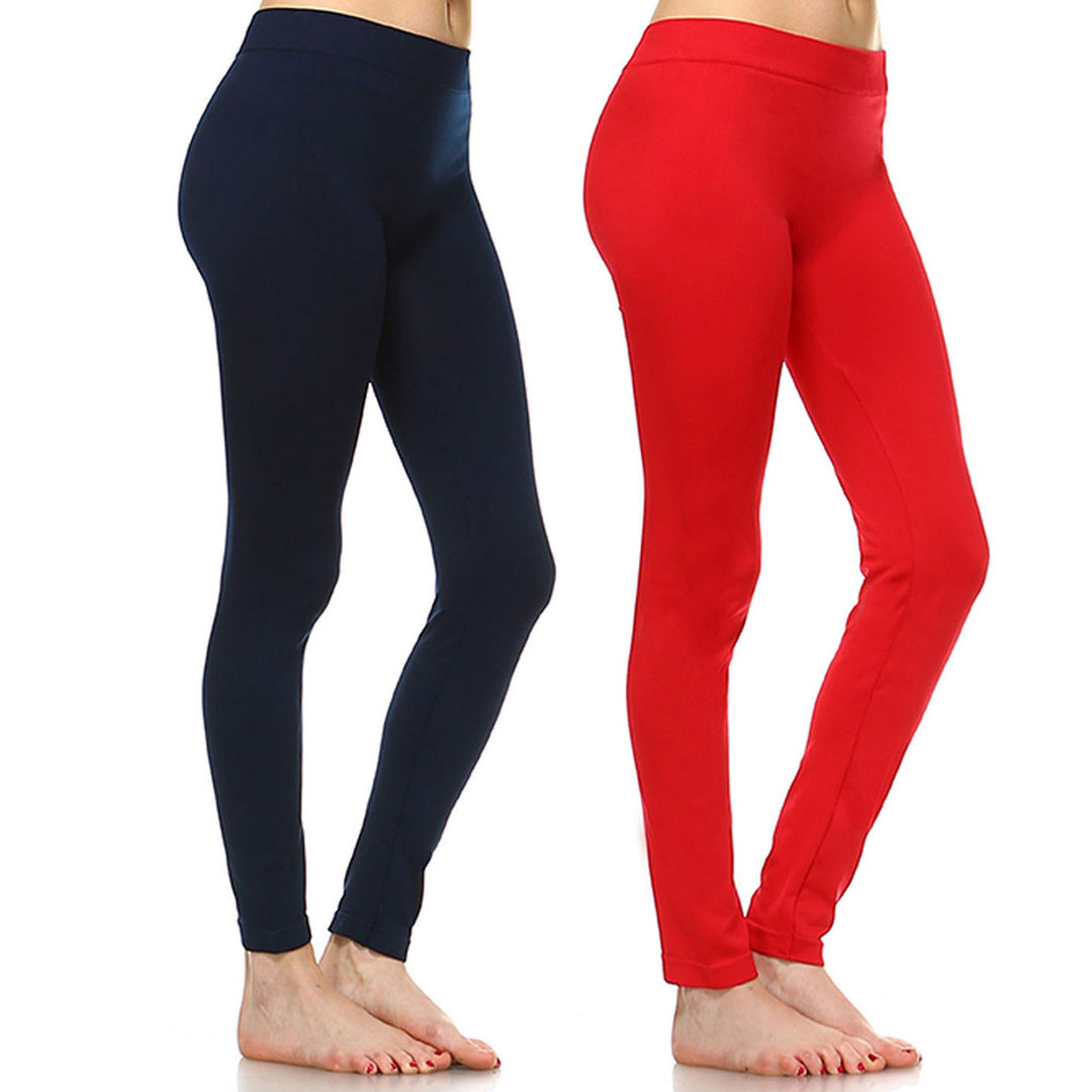 White Mark Womens Pack of 2 Leggings Image 1