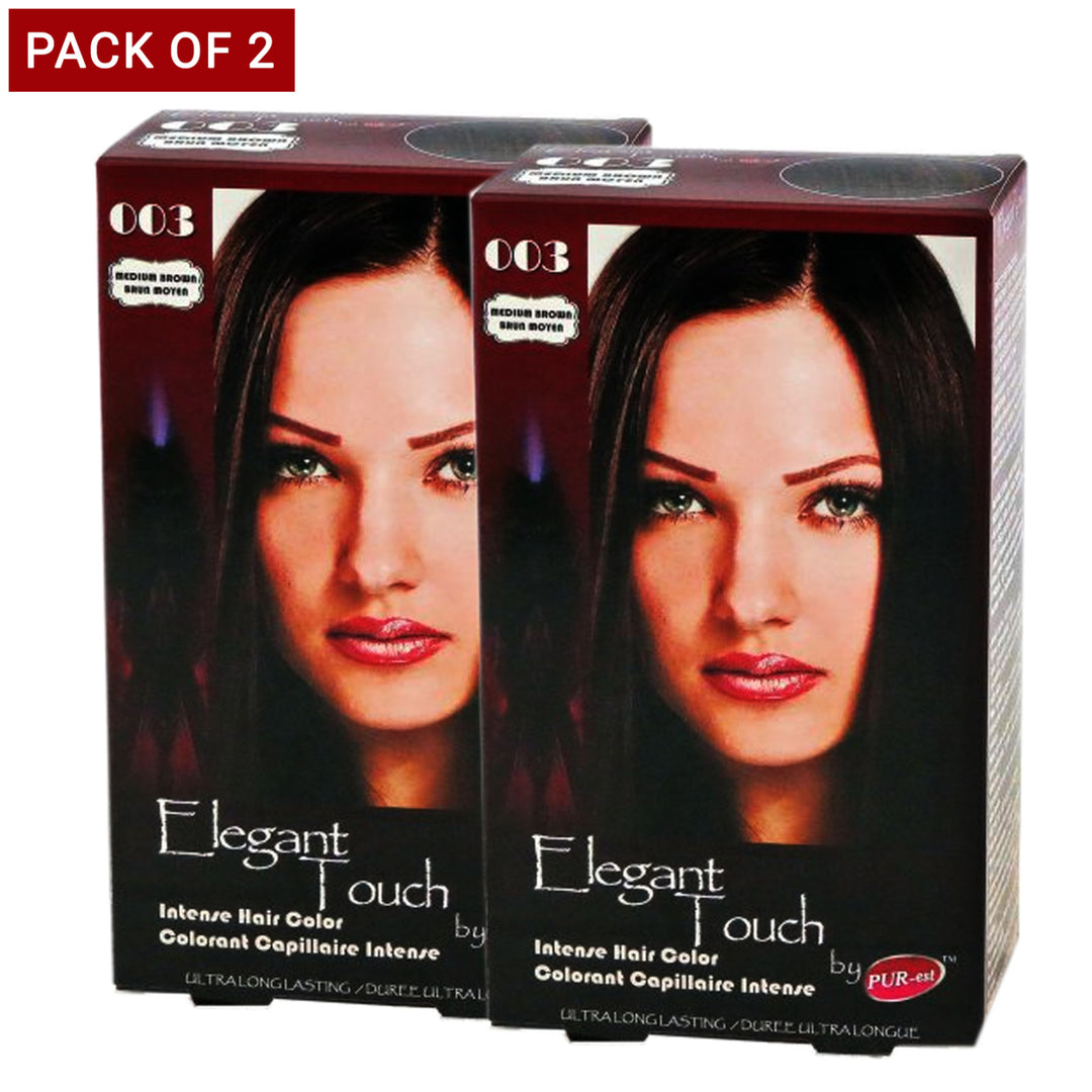 Purest Hair Color Medium Brown 003 0.14Kg - Pack Of 2 Image 1