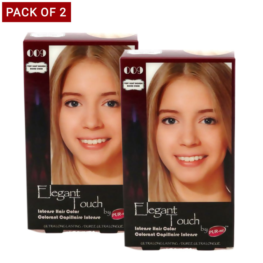 Purest Hair Color Light Brown 009 0.14Kg - Pack Of 2 Image 1