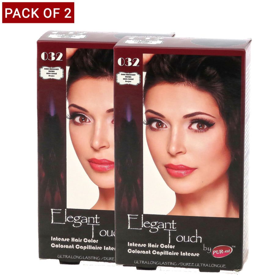 Purest Hair Color 032 0.14Kg - Dark Mahogany Brown - Pack Of 2 Image 1