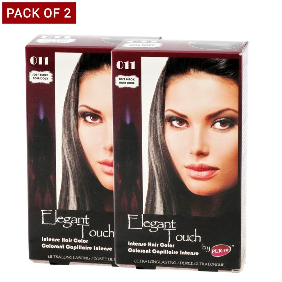 Purest Hair Color Soft Black 011 0.14Kg - Pack Of 2 Image 1