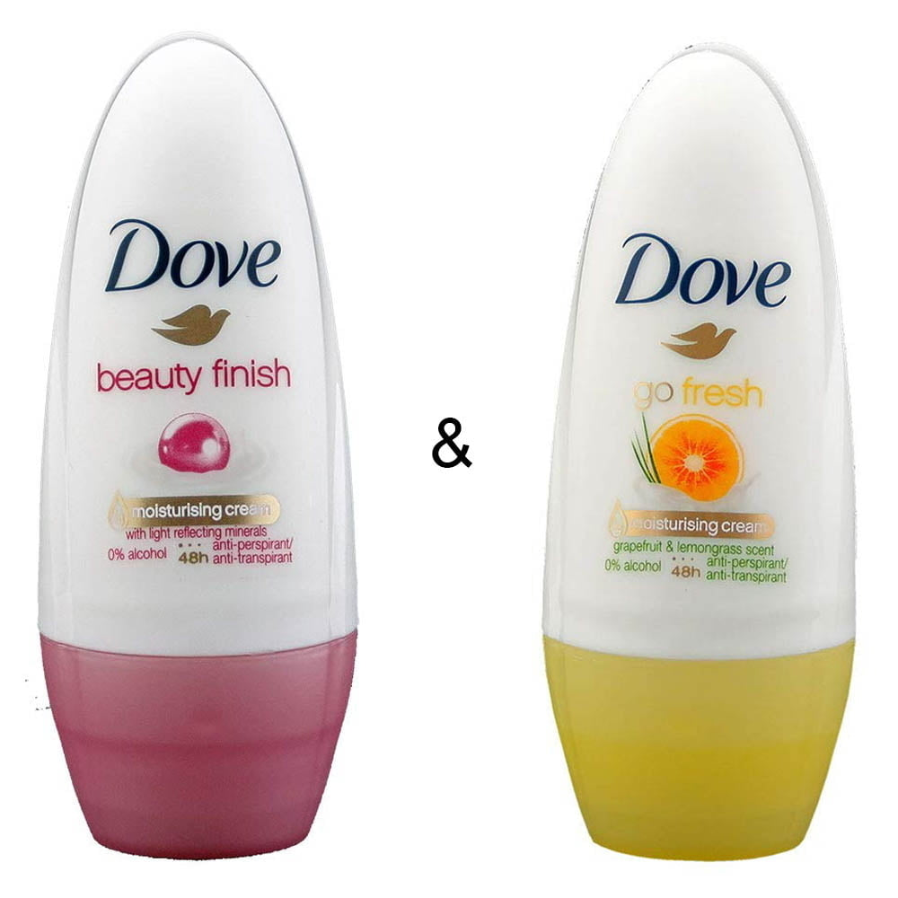 Roll-on Stick Beauty Finish 50ml by Dove and Roll-on Stick Go Fresh Grapefruit 50 ml by Dove Image 1