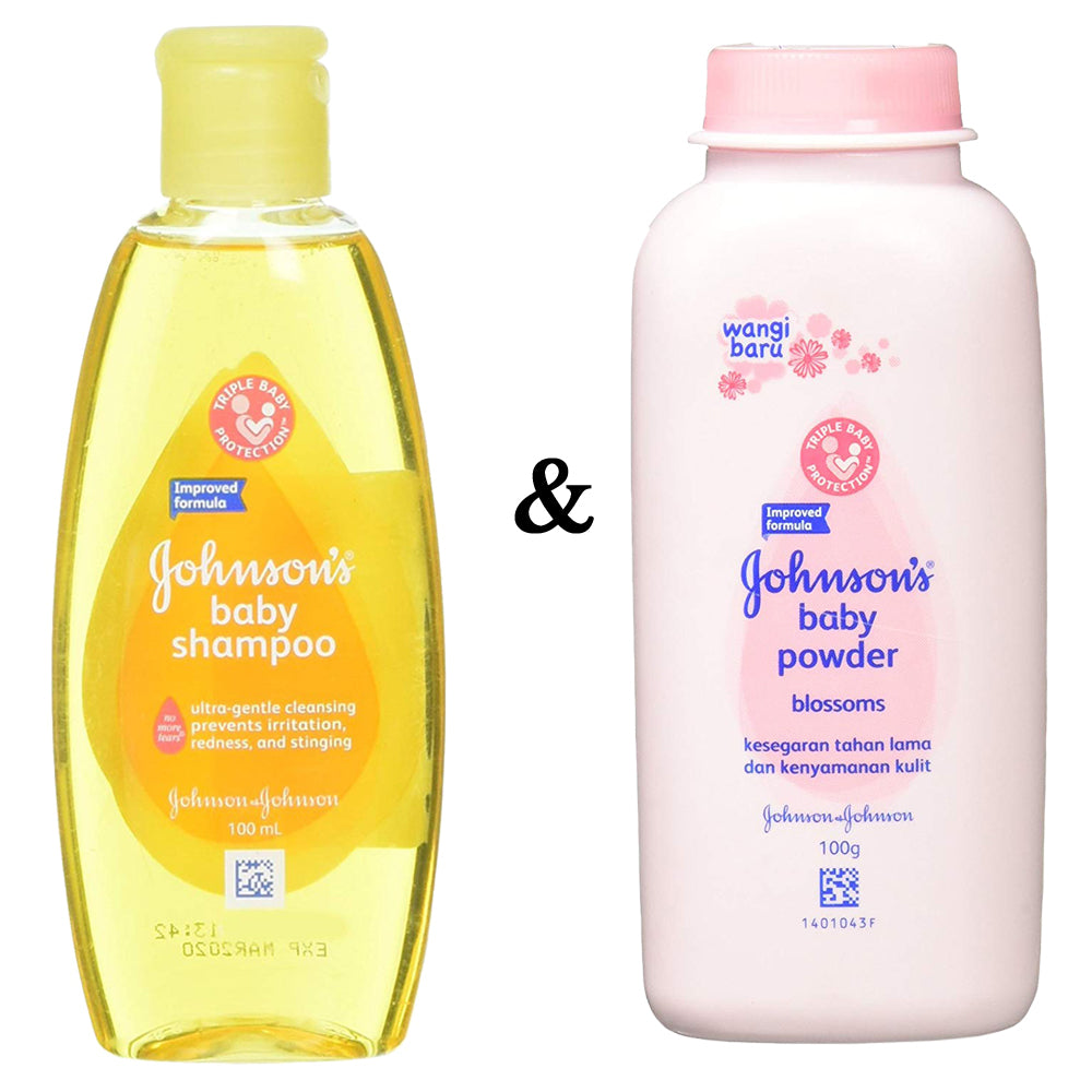 JandJ Johnson Baby Shampoo 100ml By Johnson and Johnson and Johnsons Baby Powder Blossoms 3.3 Oz (100g) Image 1