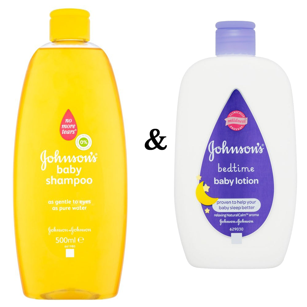 Johnsons Baby Shampoo and Johnsons Baby Bedtime Lotion 300 Ml By Johnson and Johnson Image 1