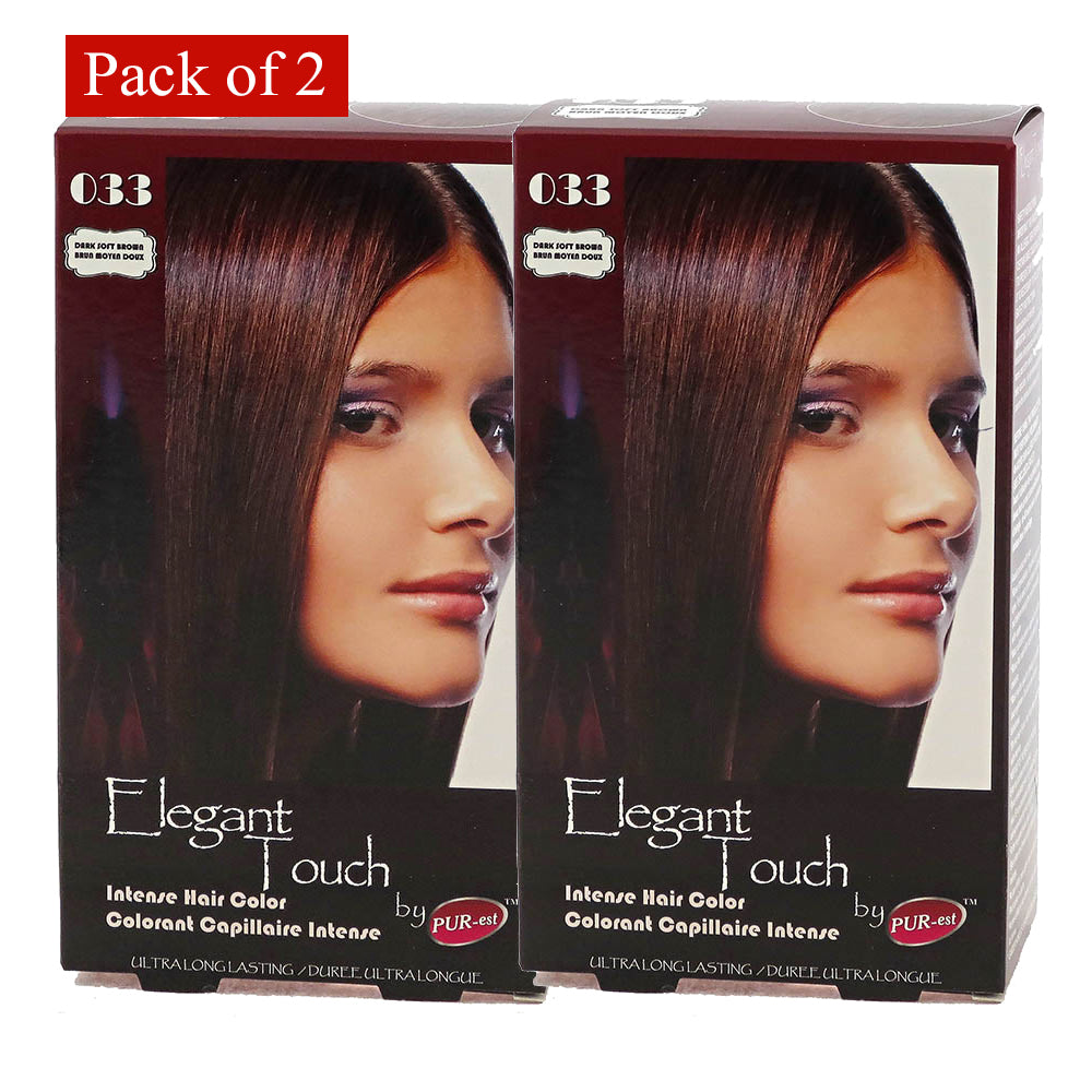 Hair Color Dark Soft Brown 033 Elegant Touch By Purest (Pack Of 2) Image 1