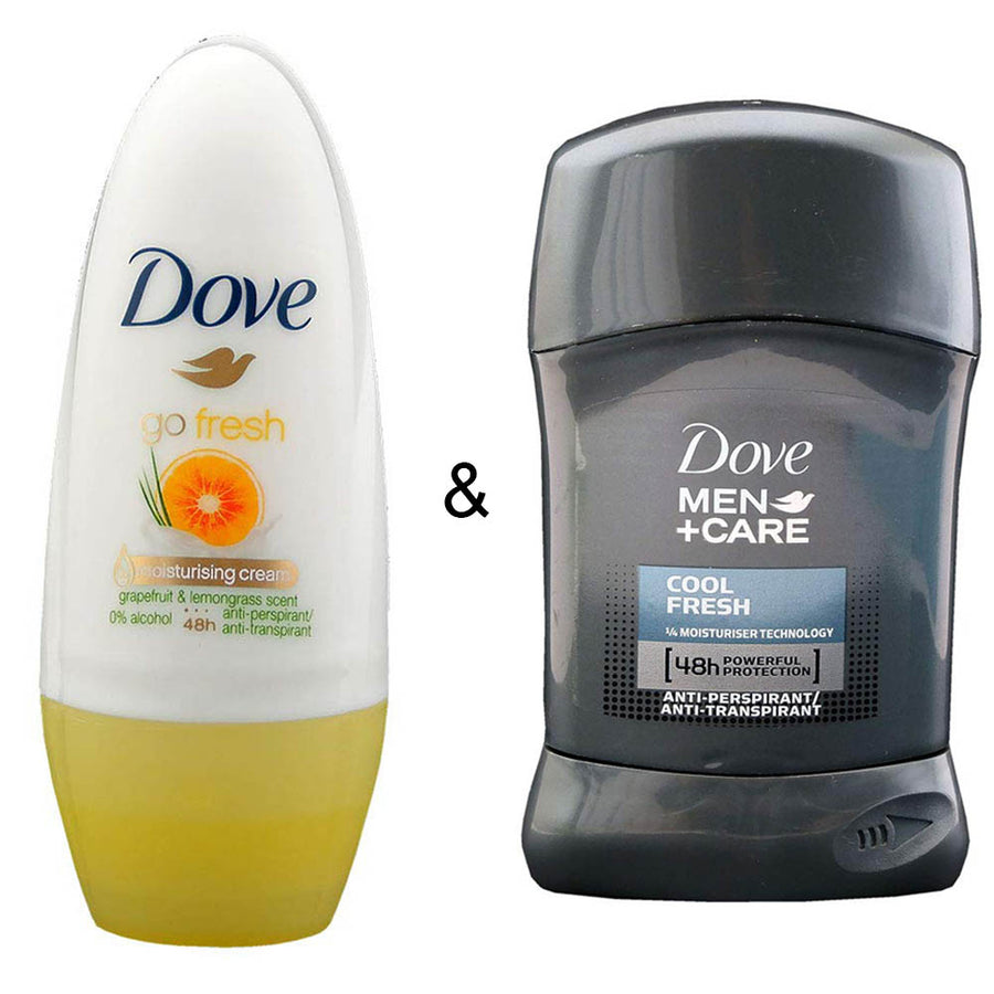 Roll-on Stick Go Fresh Grapefruit 50 ml by Dove and Roll-on Stick Cool Fresh 50ml by Dove Image 1