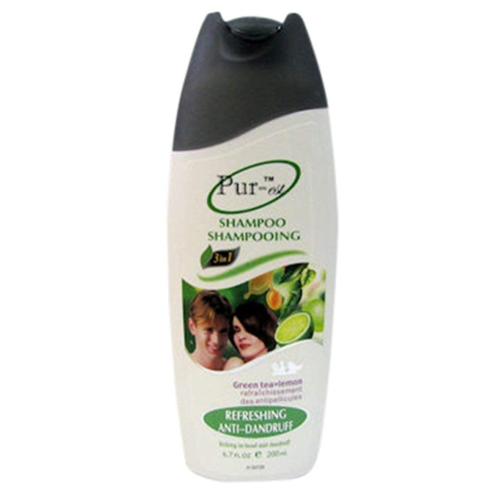 Refreshing Anti-Dandruff Shampoo With Green Tea+Lemon 200ml (Pack of 3) By Purest Image 1