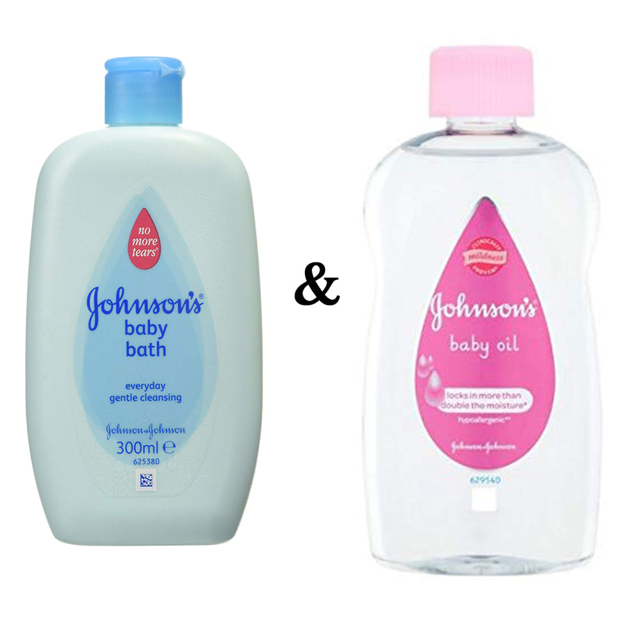 Johnsons Baby Baby Bath 300Ml and Johnsons Baby Oil 500Ml By JohnsonS Image 1