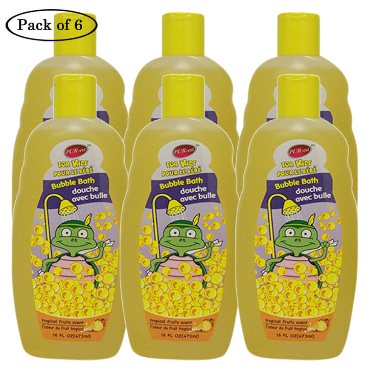 Kids Bubble Bath With Tropical Fruits Scent(473ml) (Pack of 6) By Purest Image 1
