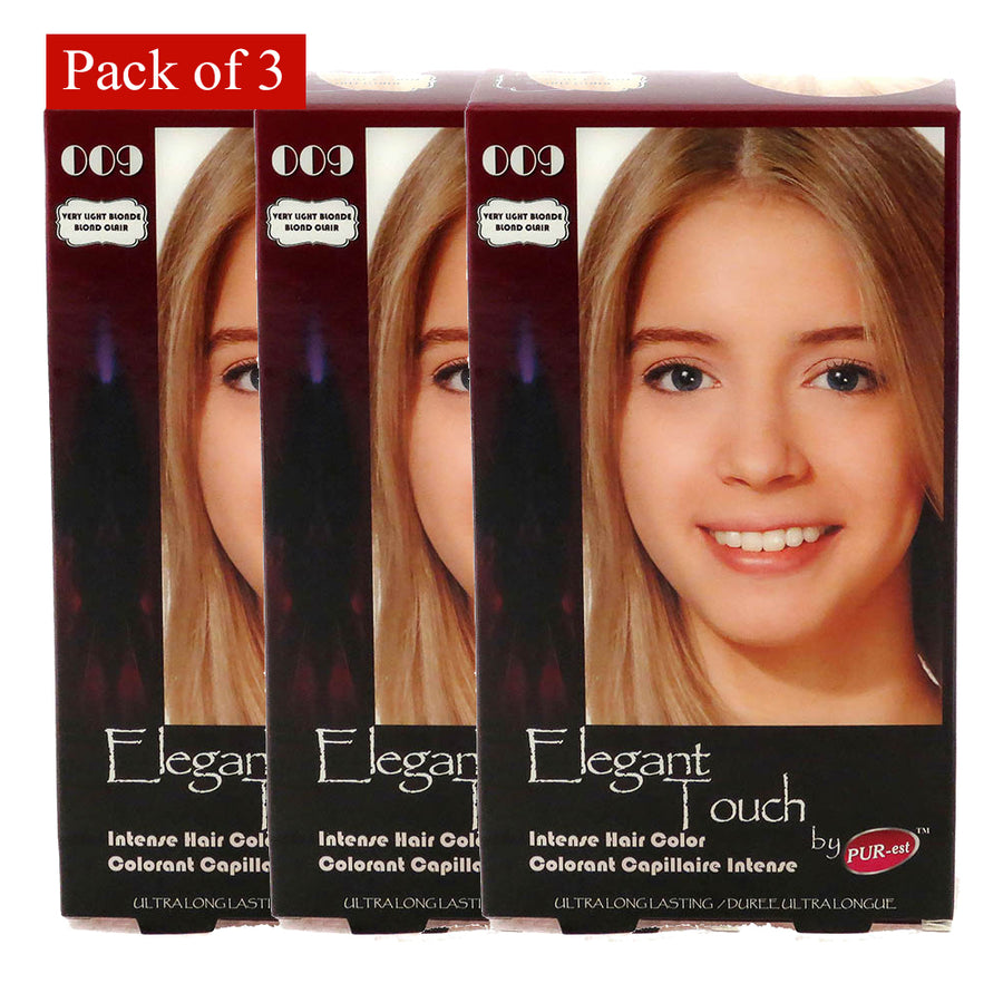 Hair Color Very Light Brown 009 Elegant Touch By Purest (Pack Of 3) Image 1