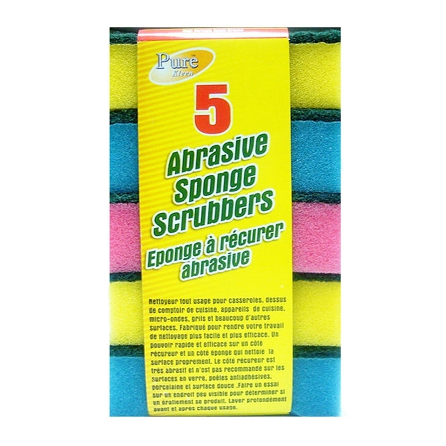 Purest-Kleen Abrasive Sponge Scrubbers (5 In 1 Pack) 307068 By Purest Image 1