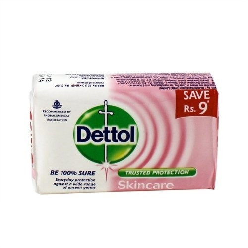 Dettol Skincare Soap 70g soap bar by Dettol (Pack of 3) Image 1