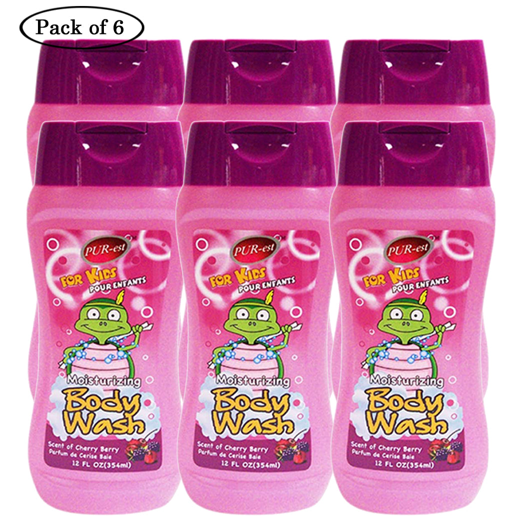 Kids Moisturizing Body Wash With Scent Of Cherry Berry(354ml) (Pack of 6) By Purest Image 1