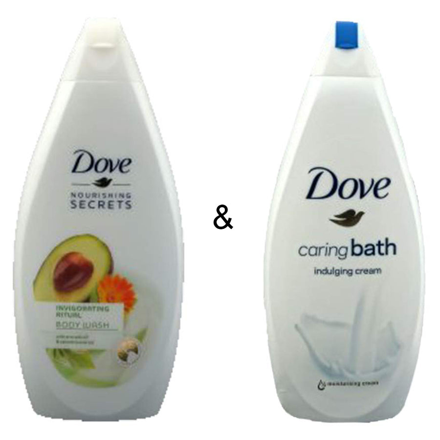 Body Wash Invigo Ritual 500 by Dove and Caring Bath Indulging Cream 750 by Dove Image 1