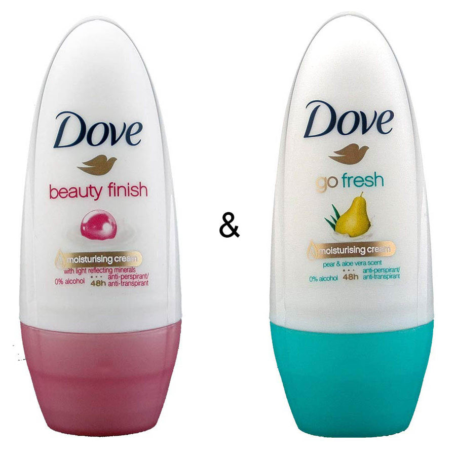 Roll-on Stick Beauty Finish 50ml by Dove and Roll-on Stick Go Fresh Pear and Aloe 50 ml by Dove Image 1