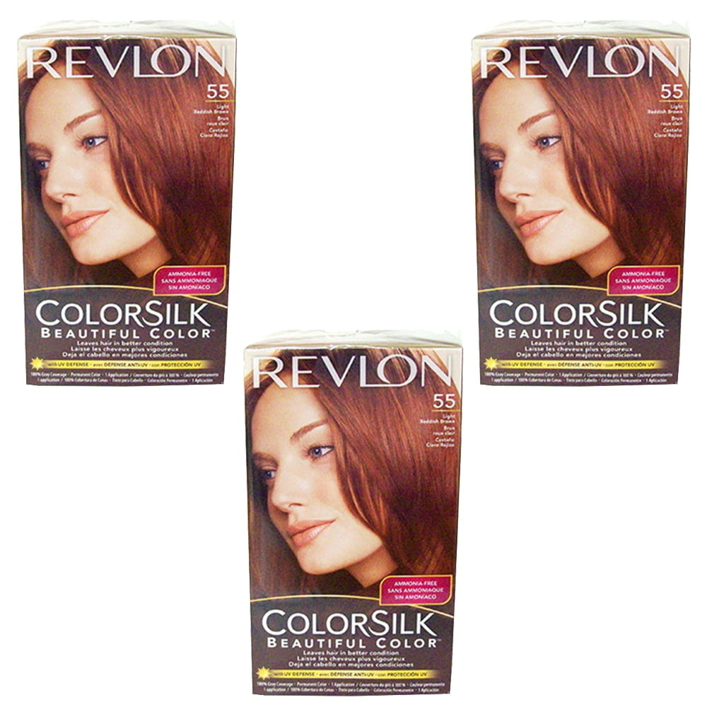 Revlon Hair Color Light Reddish Brown(55) (Pack of 3) Image 1