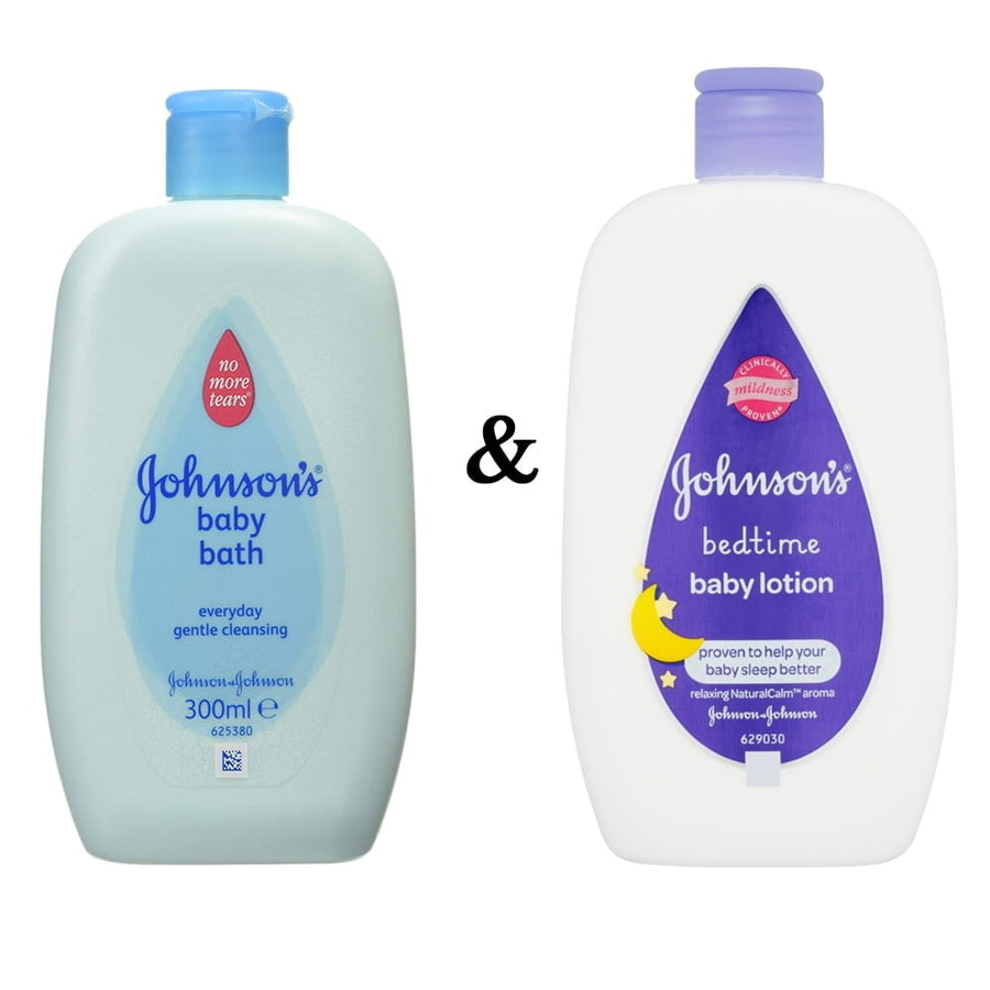 Johnsons Baby Baby Bath 300Ml and Johnsons Baby Bedtime Lotion 300 Ml By Johnson and Johnson Image 1