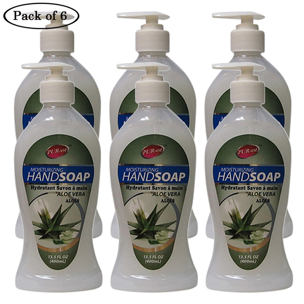 Moisturizing Hand Soap With Aloe Vera(400ml) (Pack of 6) By Purest Image 1