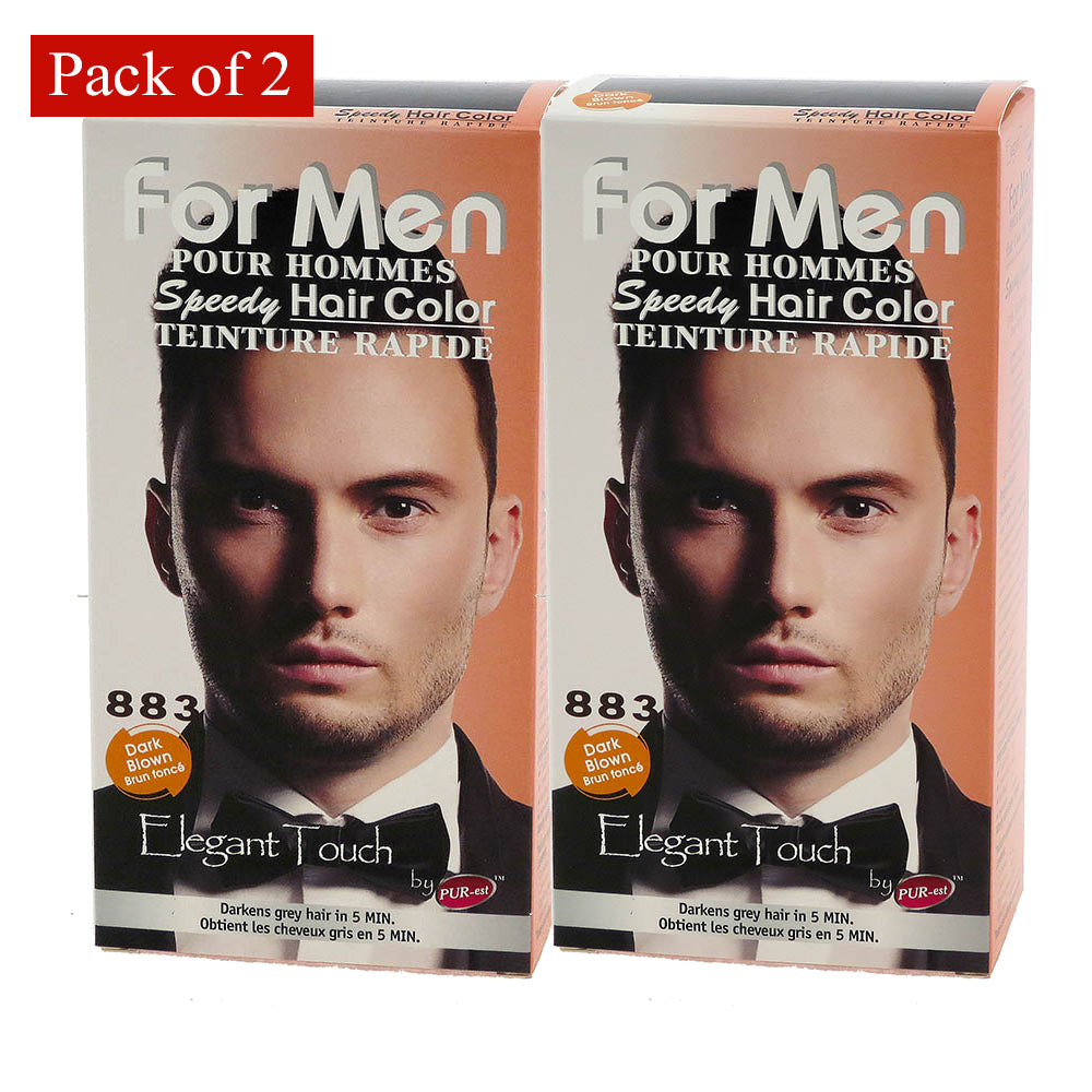 Hair Color For Men Dark Brown 883 Elegant Touch Speedy By Purest (Pack Of 2) Image 1
