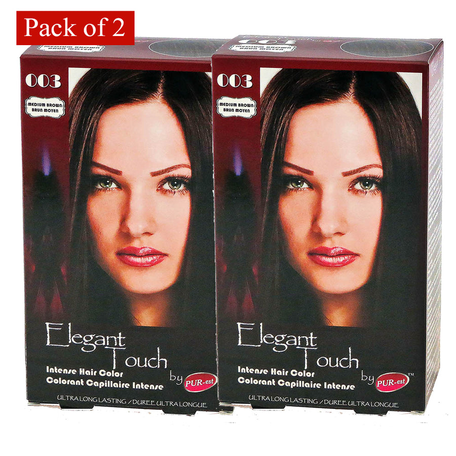 Hair Color Medium Brown 003 Elegant Touch By Purest (Pack Of 2) Image 1