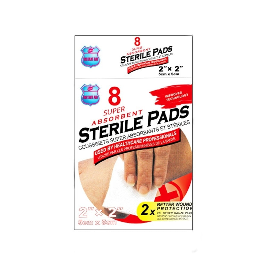 Instant Aid- Super Absorbent Sterile Pads (8 In 1 Pack) (Pack of 3) By Purest Image 1