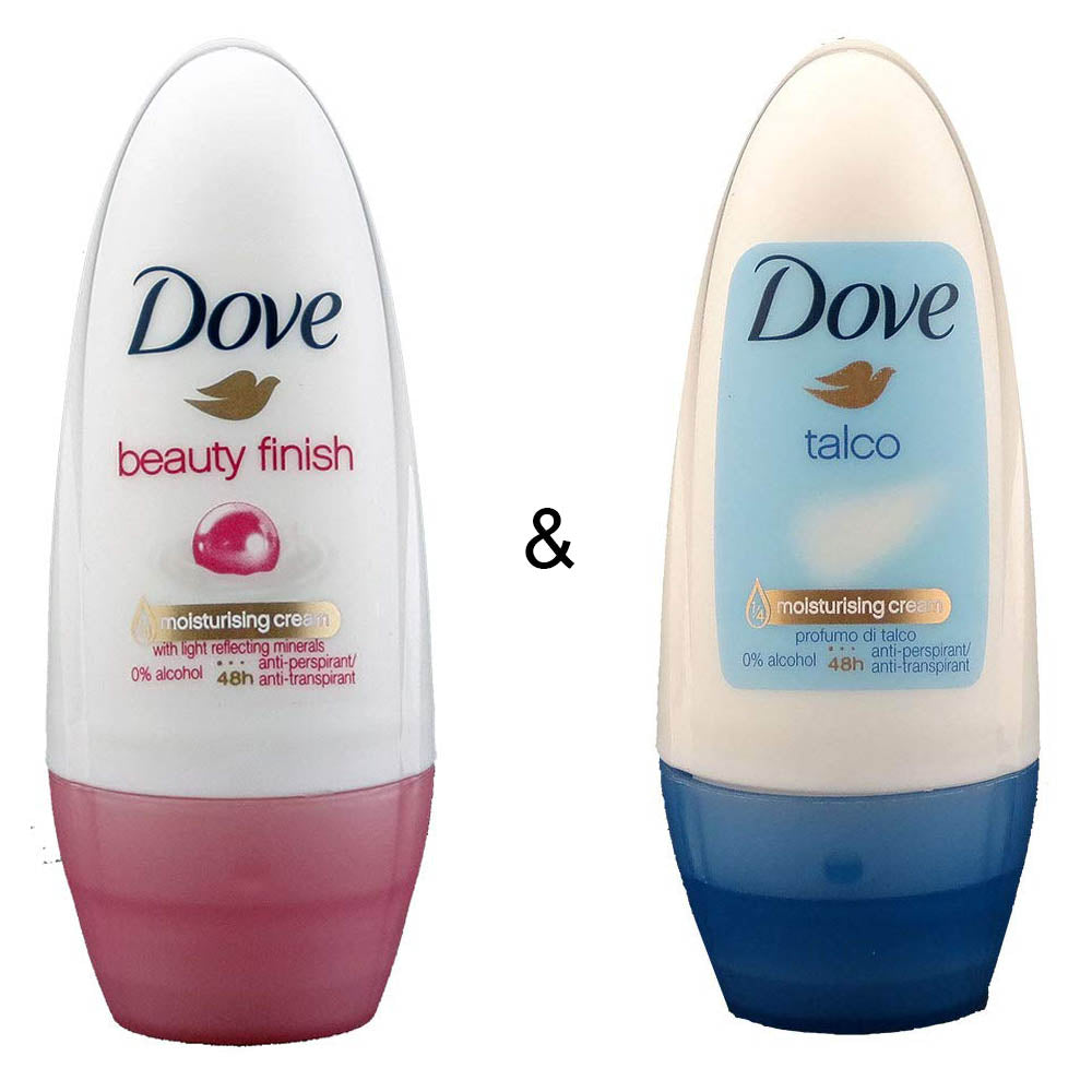 Roll-on Stick Beauty Finish 50ml by Dove and Roll-on Stick Talco 50ml by Dove Image 1