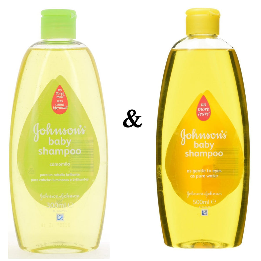 Johnsons Shampoo 300Ml Camomila and Johnsons Baby Shampoo Original 500Ml Image 1