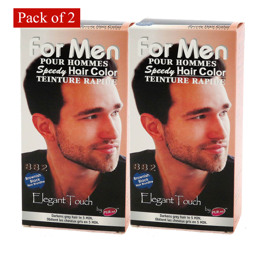 Hair Color For Men Brownish Black 882 Elegant Touch Speedy By Purest (Pack Of 2) Image 1