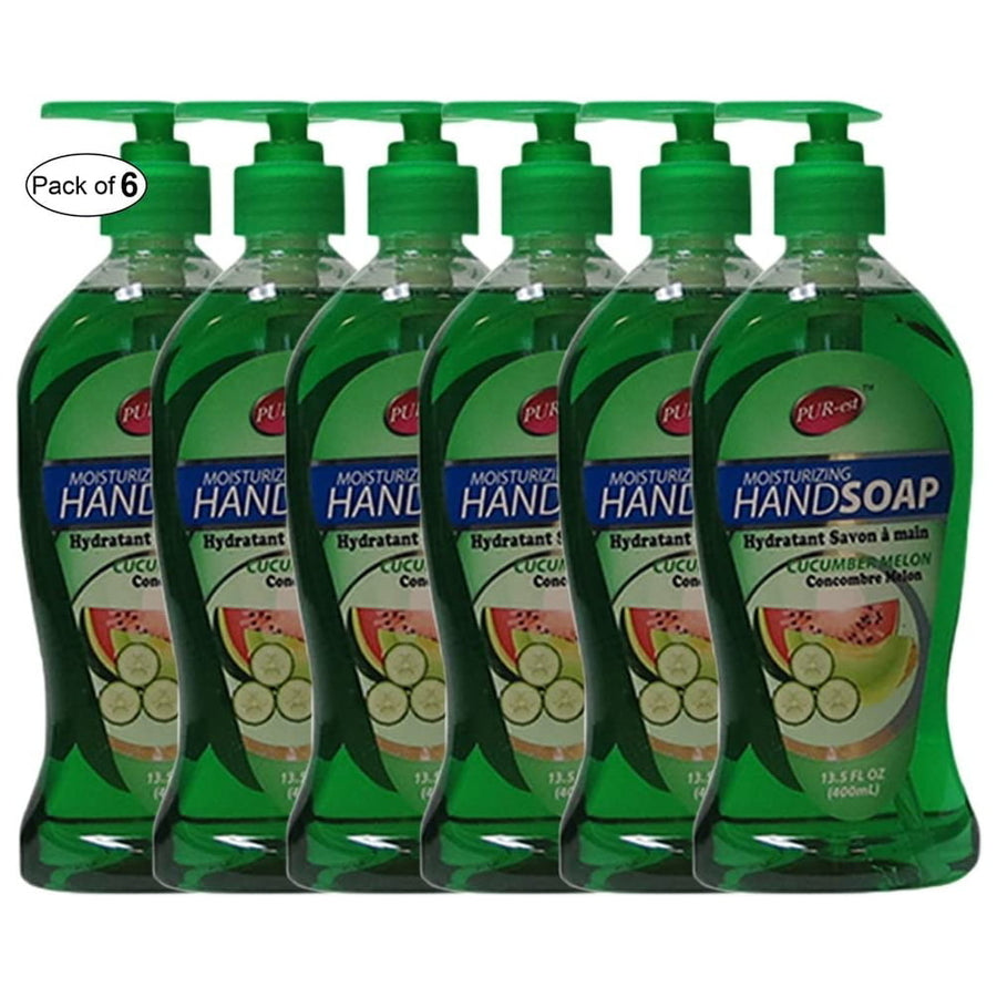 Moisturizing Hand Soap With CucumberandMelon(400ml) (Pack of 6) By Purest Image 1