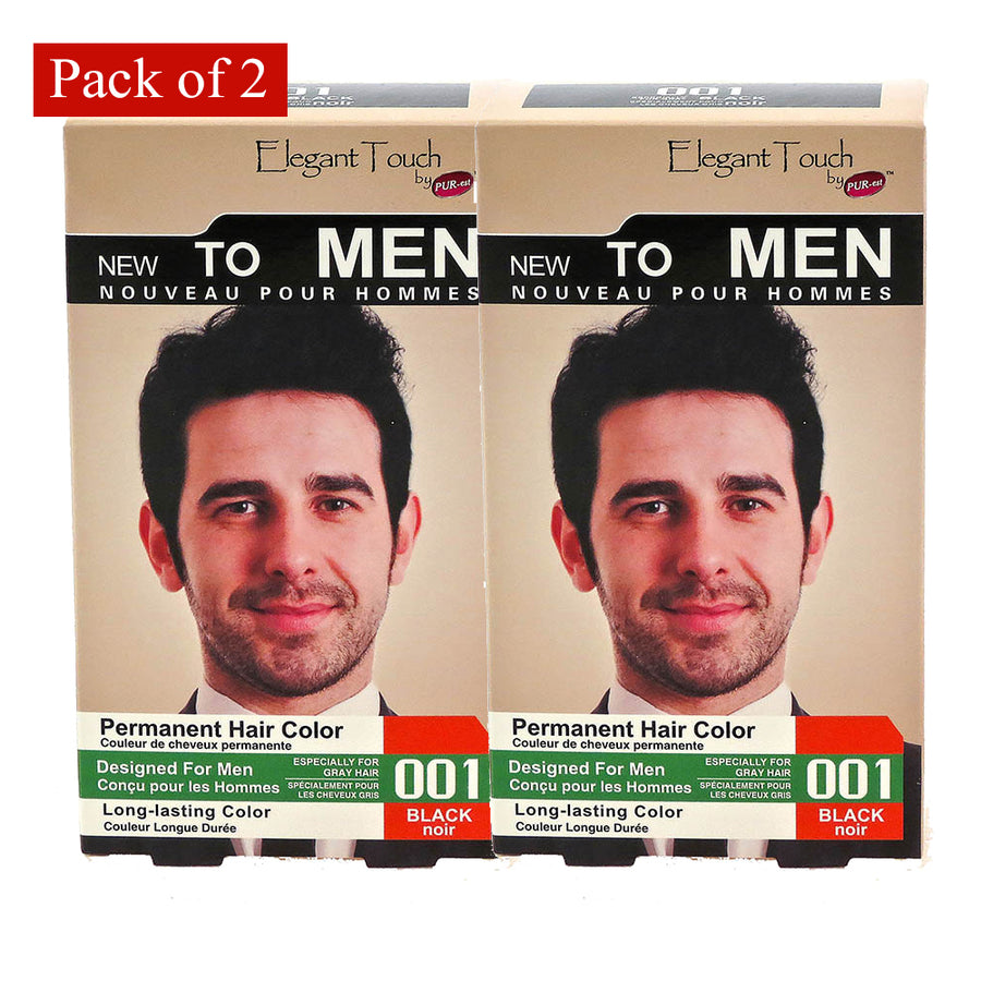 Hair Color For Men Black 001 Elegant Touch By Purest (Pack Of 2) Image 1