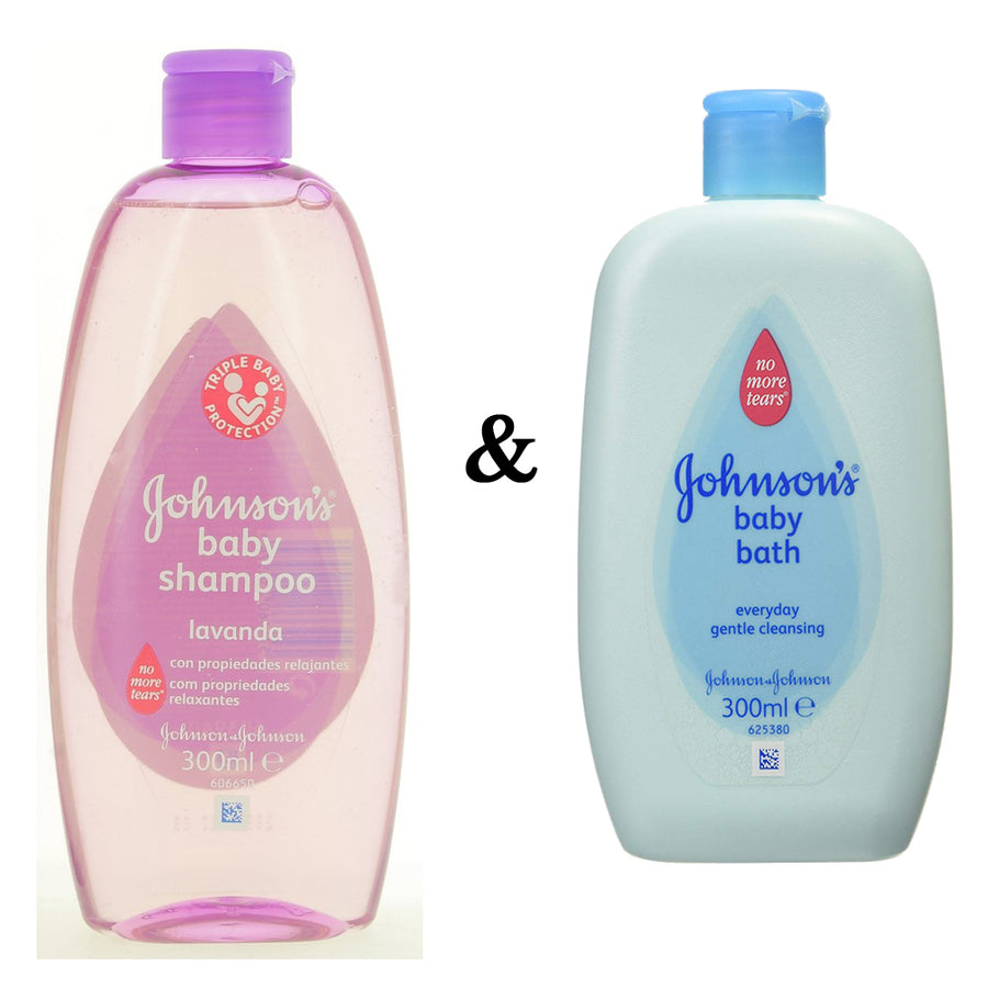 Johnsons Shampoo 300Ml Relax and Johnsons Baby Baby Bath 300Ml Image 1